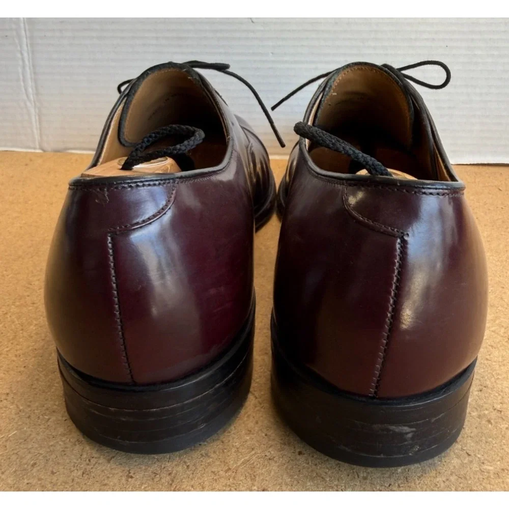 Johnston‎ & Murphy Men's Burgundy Leather Cap Toe Oxfords 12 D/B 24-93120